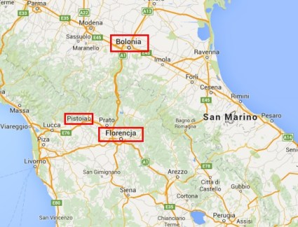 bolonia florencja pistoia